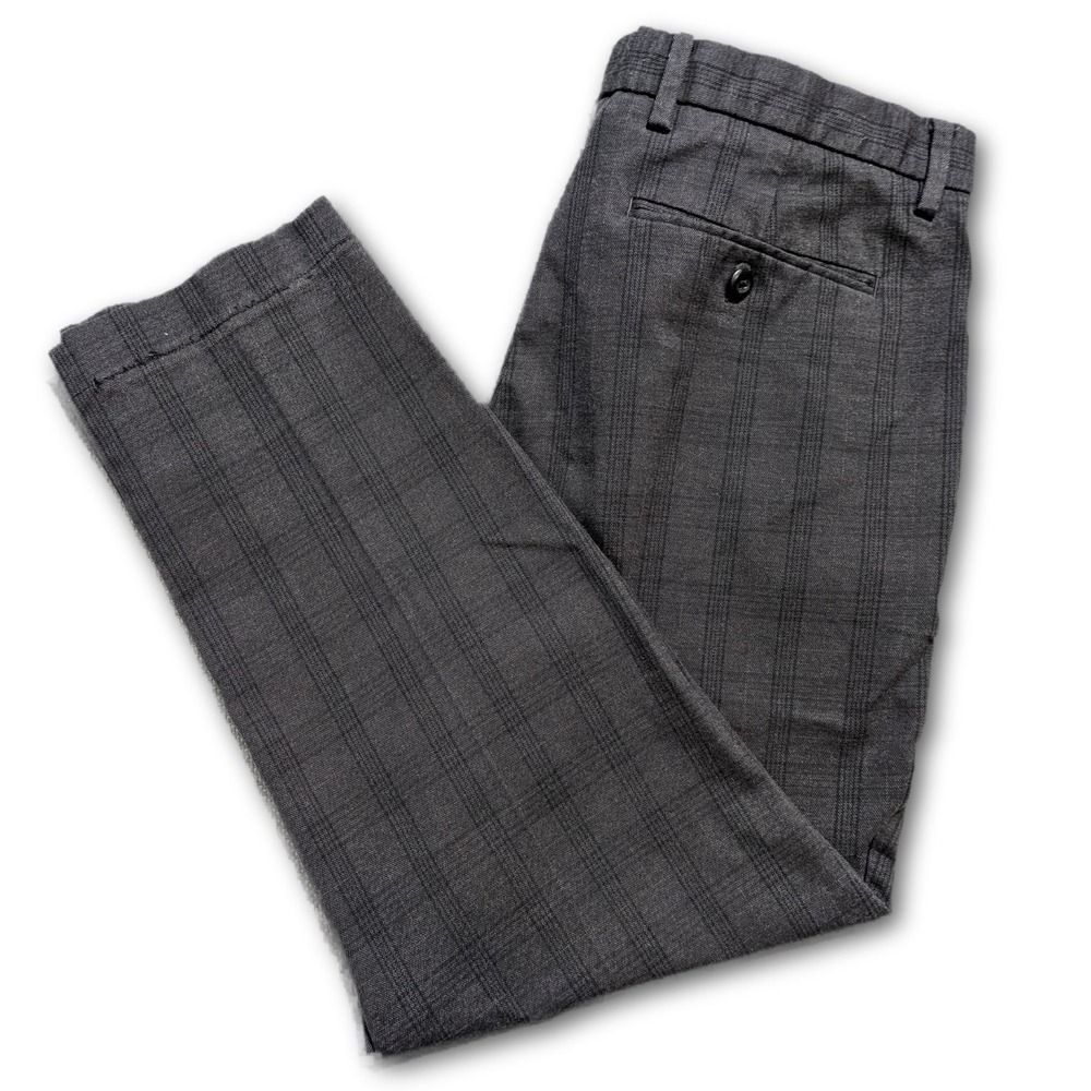 Banana Republic Aiden Mens Pants Slim-Tapered Fit Gray 33x32 Slim Tapered Hemmed